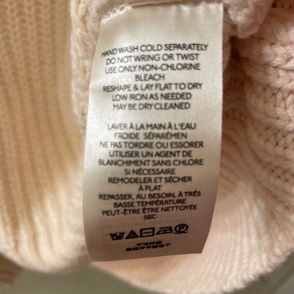 NWOT Free People Swim Too Deep Powder Puff color Oversized Sweater - Picture 4 of 5